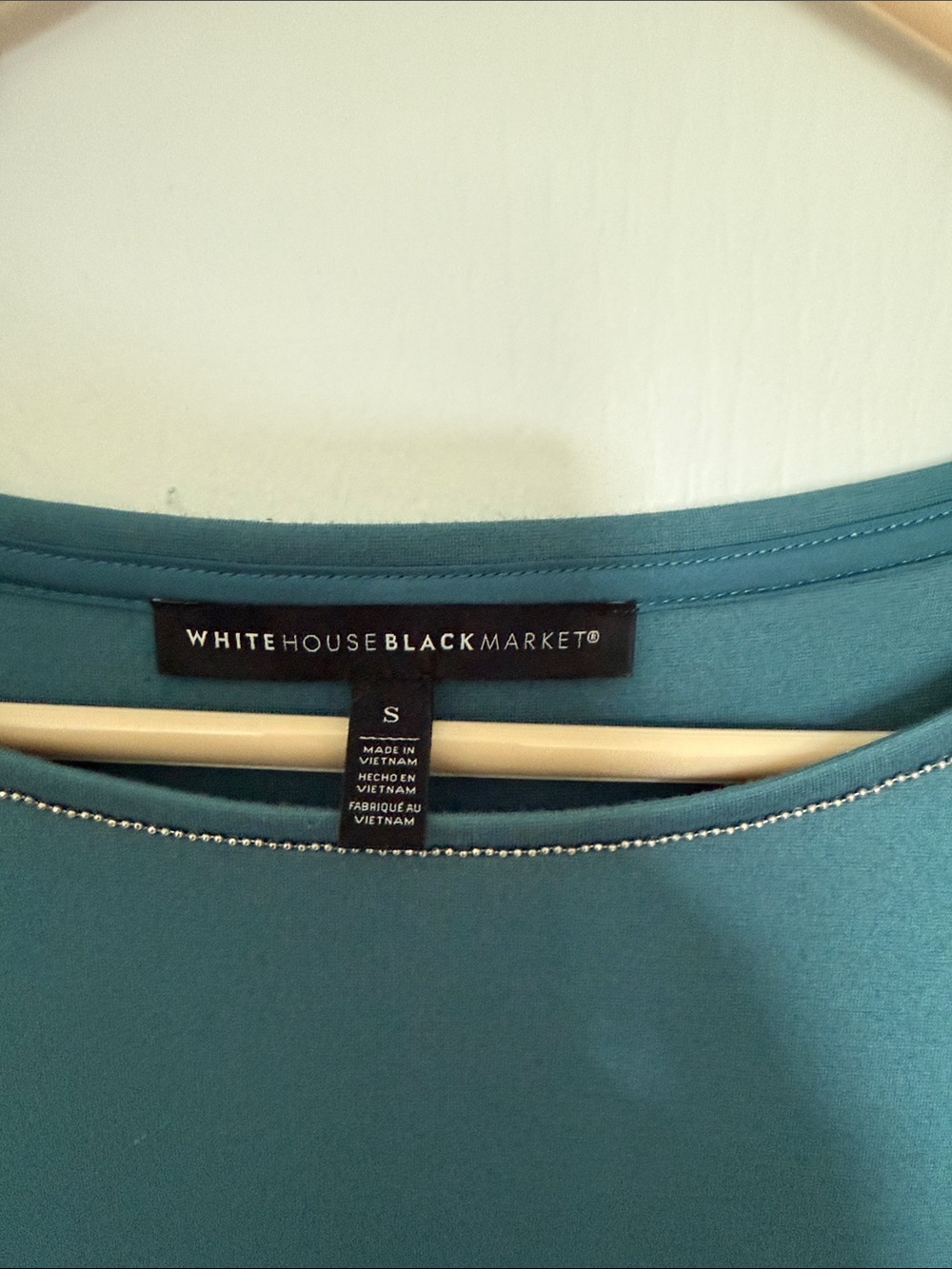 White House Black Market Teal Knot-Side Midi Dress - Picture 2 of 3